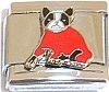 CT6645 Boston Terrier with Sweater Italian Charm