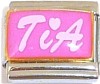 Tia on Pink Italian Charm