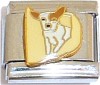 CT6663 Chihuahua Dog Peeking Out Italian Charm