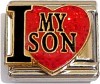 CT9392 I Love My Son Red Heart Italian Charm
