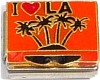 CT9394 I Love LA on Orange Italian Charm