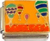 Hot Air Balloons on Orange Italian Charm