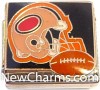 CT9481 Football Helmet On Black Italian Charm