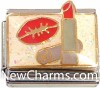 CT9496 Red Lips and Lipstick Italian Charm