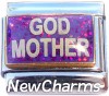 CT9705 God Mother on Purple Italian Charm