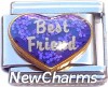 CT9716 Best Friend on Heart Italian Charm