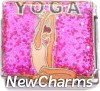 CT9737 Yoga on Pink Italian Charm