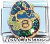 CT9744 Animal on Eight Ball Italian Charm