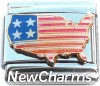 CT9746 USA Flag Italian Charm