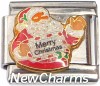 CT9769 Merry Christmas Santa Italian Charm