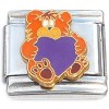 CT9801 Teddy Bear Holding Purple Heart Italian Charm
