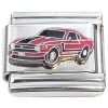 CT9818 Red Classic Car with Racing Stripe Italian Charm