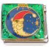 CT9866 Santa Moon Ornament Italian Charm