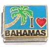 CT9870 I Love Bahamas Palm Tree Italian Charm