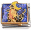 CT9873 Witch Moon and Black Cat Italian Charm