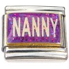CT9883 Nanny on Purple Glitter Italian Charm
