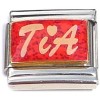 CT9904 Red Glitter Tia Italian Charm