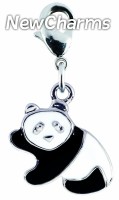 CE040 Panda Enamel Dangle