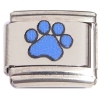 TV1005 Blue Animal Paw Print Value Italian Charm