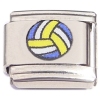 TV1011 Volleyball Blue Yellow Value Italian Charm