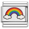 TV1054 Rainbow White Clouds Value Italian Charm