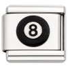 TV1062 Eight Ball Billiards Pool Value Italian Charm