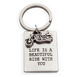 KC101 Life is a Beautiful Ride with You Keychain