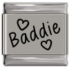 SL039 Baddie Laser Engraved Italian Charm