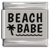 SL906 Beach Babe Palm Tree Laser Engraved Italian Charm