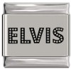 SL914 Elvis Name Lights Laser Engraved Italian Charm