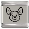 SL924 Kanga Character Winnie the Pooh Laser Engraved Italian Charm