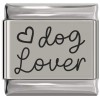 SL991 Dog Lover Heart Laser Engraved Italian Charm