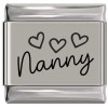 SL994 Nanny Hearts Laser Engraved Italian Charm