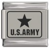 SL996 US Army Military Laser Engraved Italian Charm