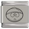 SL997 Cartoon Cart Man Funny Face Laser Engraved Italian Charm
