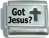 Got Jesus Black Cross Laser Italian Charm