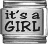 E022 It's a Girl Laser Italian Charm