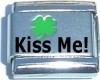 FG101 Kiss Me! Clover Laser Italian Charm