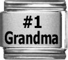 SL134 Number 1 Grandma Laser Italian Charm