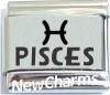 SL363 Pisces Zodiac Laser Italain Charm