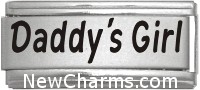 SS721 Daddys Girl Superlink Laser Italian Charm