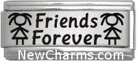 SS733 Friends Forever Superlink Laser Italian Charm