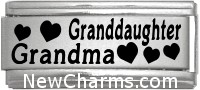 SS740 Granddaughter Grandma Superlink Laser Italian Charm