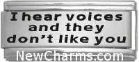 SS747 I Hear Voices Superlink Laser Italian Charm