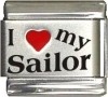I Love my Sailor Italian Charm 