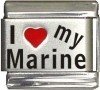 I Love my Marine Italian Charm 