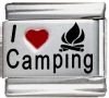 I Love Camping Italian Charm 
