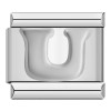 Silver Letter Italian Charms