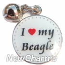 JR107 I Love My Beagle ORing Charm