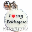 JR117 I Love My Pekingese ORing Charm